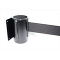 Vic Crowd Control Inc VIP Crowd Control 1400 8 ft. Black Belt Wall Mounted Belt Barriers - Black Finish 1400